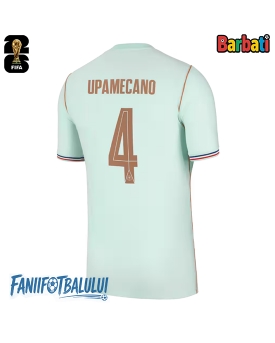 Franța Dayot Upamecano #4 Tricou Fotbal Replică Mondial 2026 Barbati Deplasare